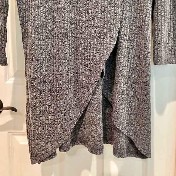 Suzanne Betro Midi Sweater Dress Heather Gray Size 1X - Picture 4 of 7